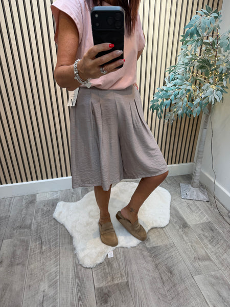 Silky Pleated front Culottes/Shorts
