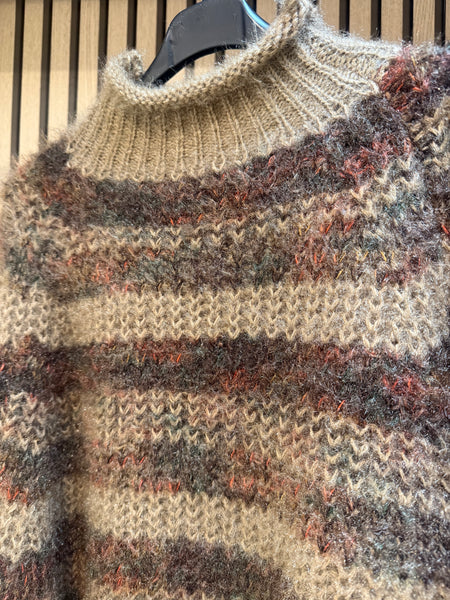 Stripe Chunky Knit Sparkly Jumper
