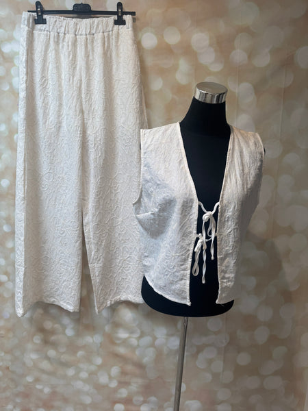 2 Piece Palazzo Trouser / Waistcoat set