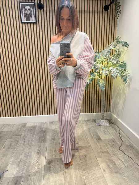 Striped Palazzo / Top   set