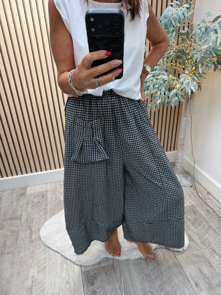 Gingham Culotte Trousers