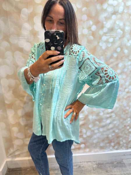 Crochet shoulder/back blouse