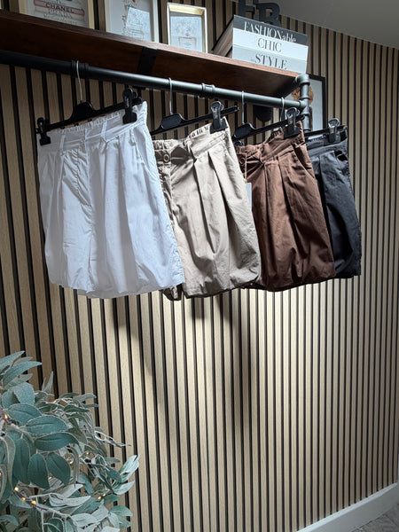 Sateen Puff hem Shorts