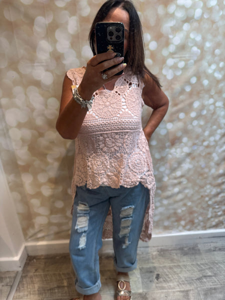 Crochet Hi Low Top