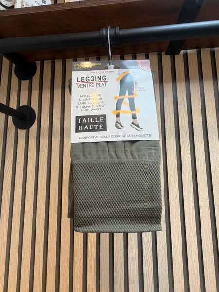 Fleece lined stretch seem less leggings - Regular