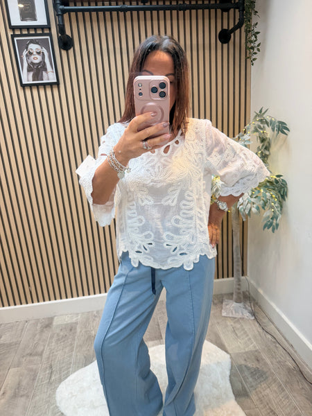 Crochet Bell Sleeve Top