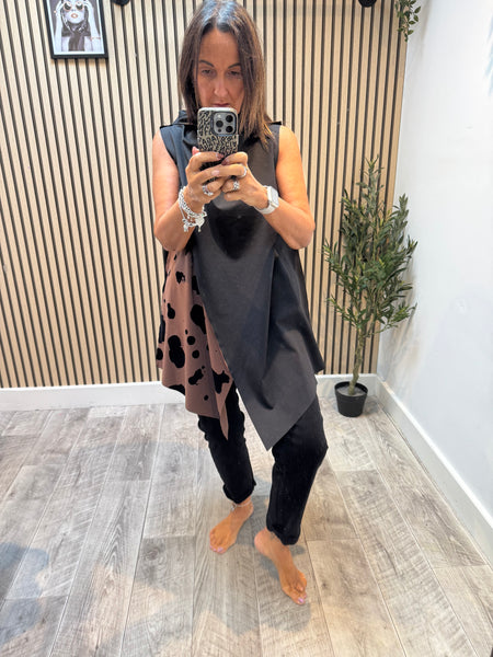 ID Sleeveless Tunic in Cow print