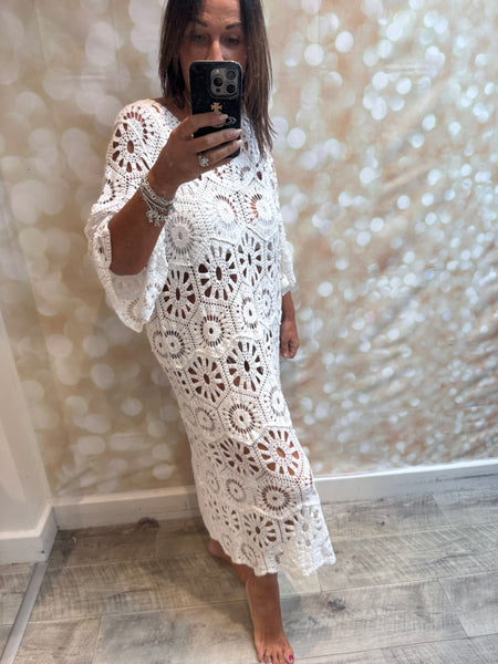 Crochet Midi Dress
