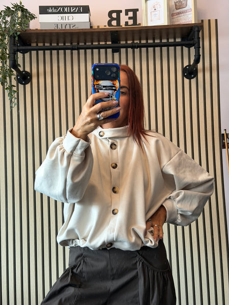 Faux Suede  Bubble hem Bomber Jacket