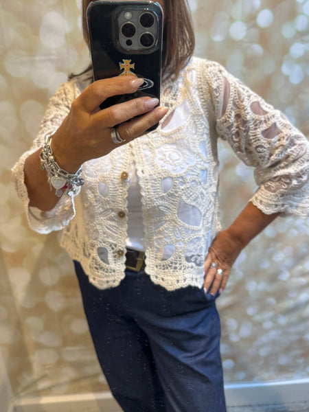 Crochet / Sheer Cardigan