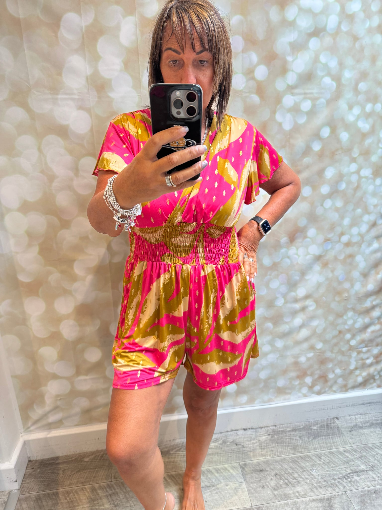 Silky / Stretchy V Front  Playsuit