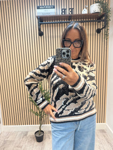Leopard sequin Jumper