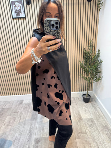 ID Sleeveless Tunic in Cow print