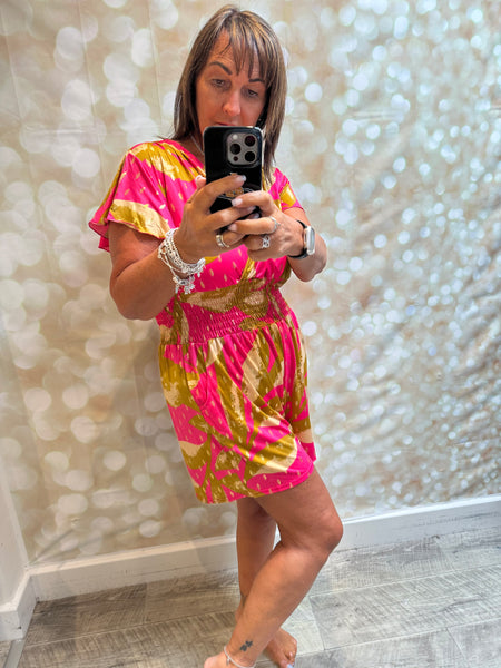 Silky / Stretchy V Front  Playsuit