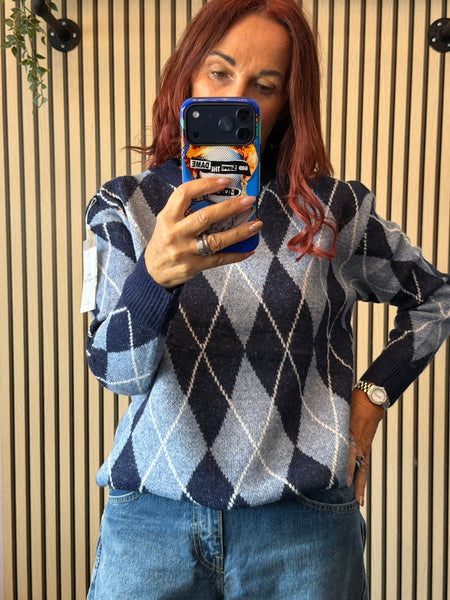 Argyle  soft knit jumper