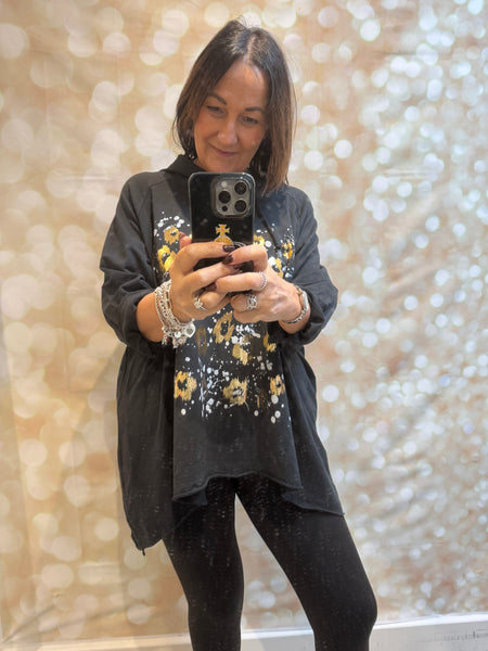 Leopard Splash Hooded Sweatshirt