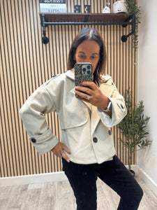 Herringbone Cropped Trench / Jacket