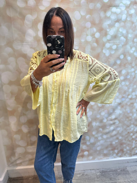 Crochet shoulder/back blouse