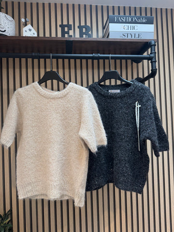 Sequin Fluffy Soft Knit jumper