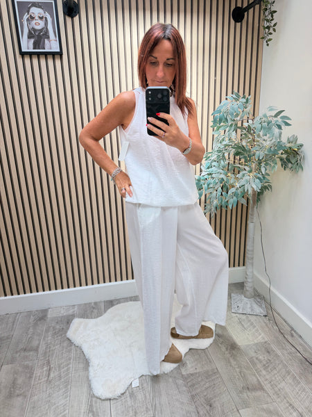 Crinkle Palazzo Trousers