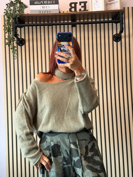 Slash Neck Jumper