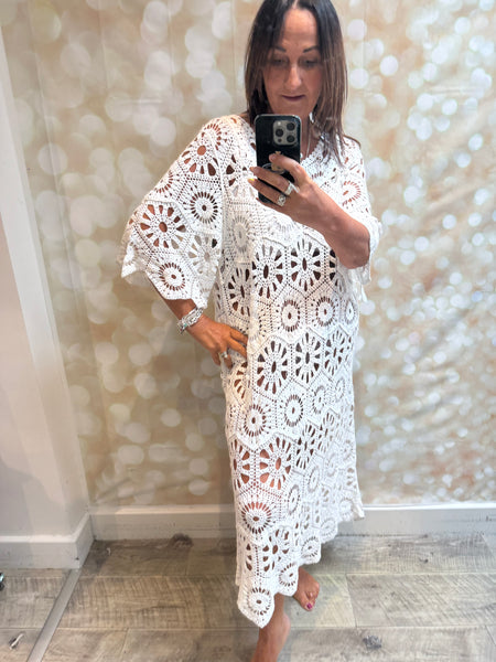 Crochet Midi Dress