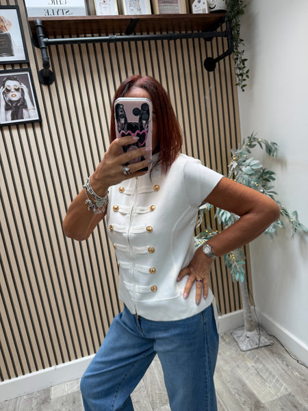 Fine knit Military Top