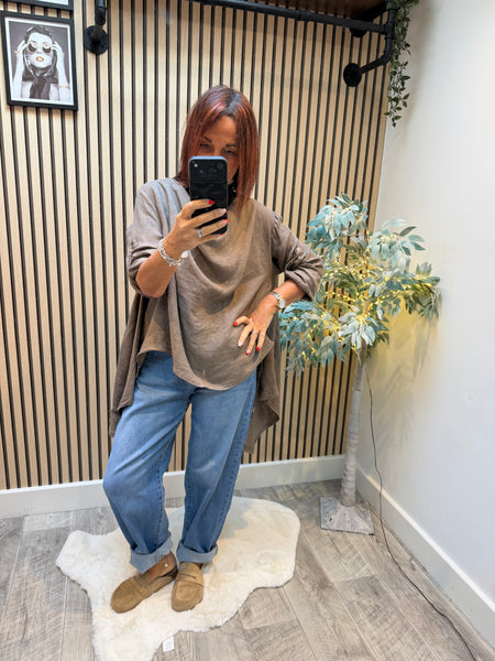 Studio Linen Cowl Front Top / Tunic