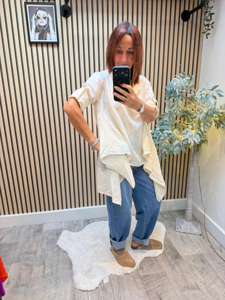 Studio Linen Cowl Front Top / Tunic