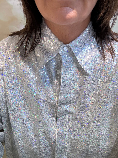Sequin Shirt Dress