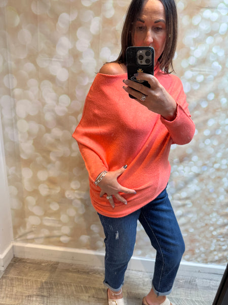 Soft knit Off the Shoulder Jumper