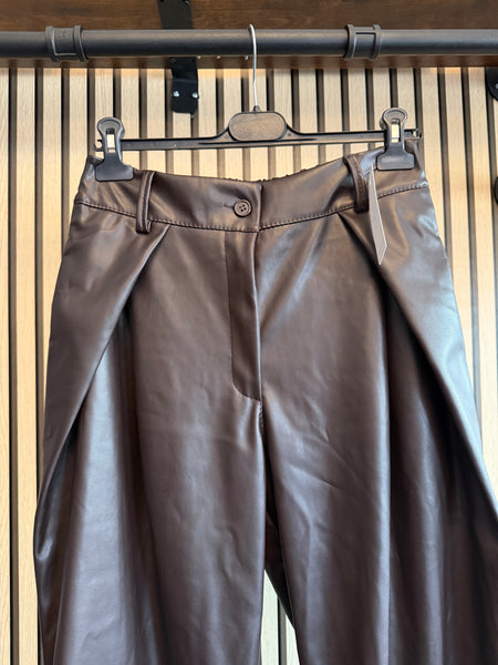 Pleather Wrap Trousers s