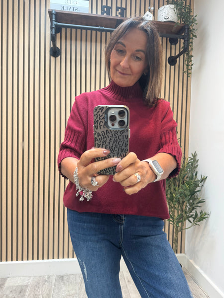 Soft knit Ribbed Neck Jumper