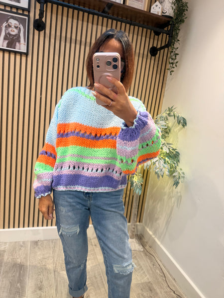 Stripe Chunky Knit Jumper