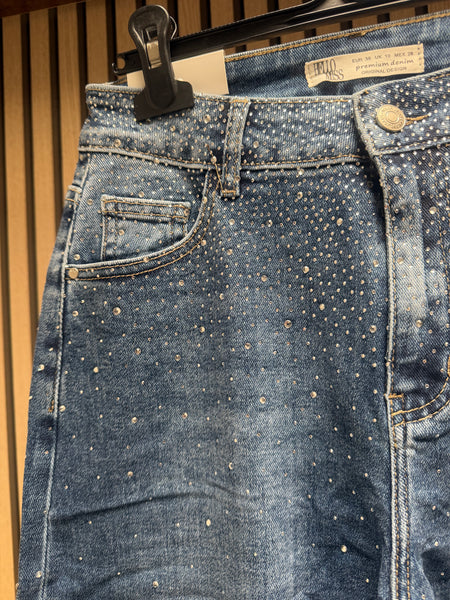 Rhinestone Denim Jeans