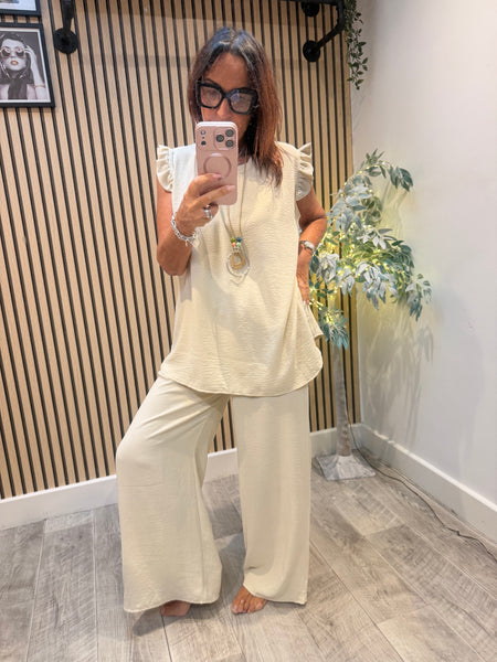 Studio 2 Piece Crinkle Palazzo Trouser / Top set