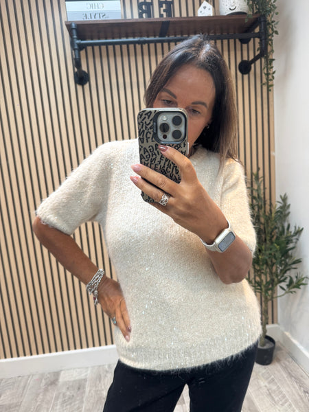 Sequin Fluffy Soft Knit jumper
