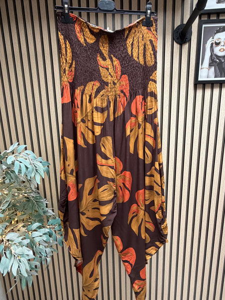 Leaf Bandeau Top Hareem Jumpsuit