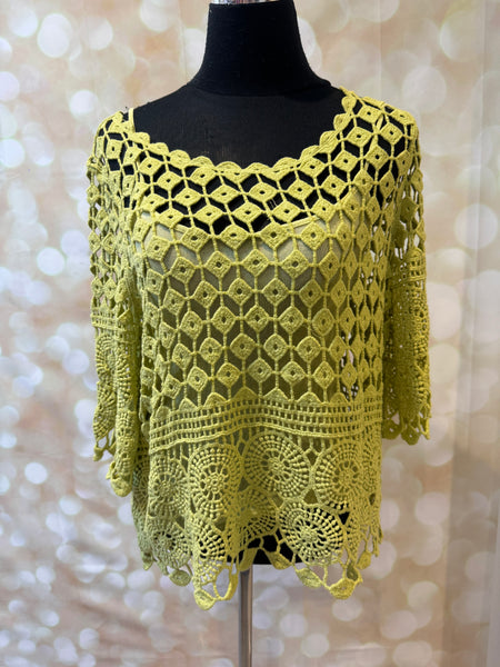 Crochet top with cami