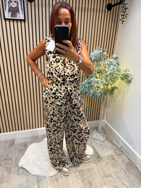 2 Piece Leopard Trouser / Waistcoat set