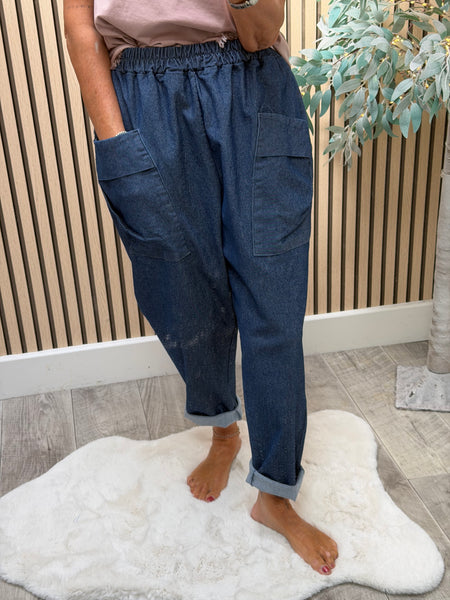 Denim Loose Fit Trousers