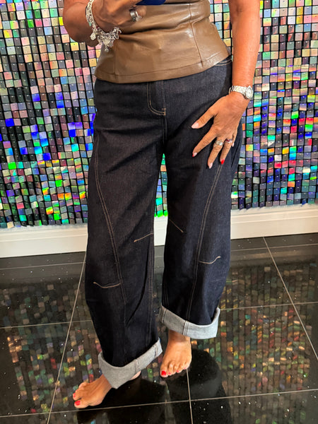 PRE ORDER - message to order Balloon leg dark wash Denim Jeans