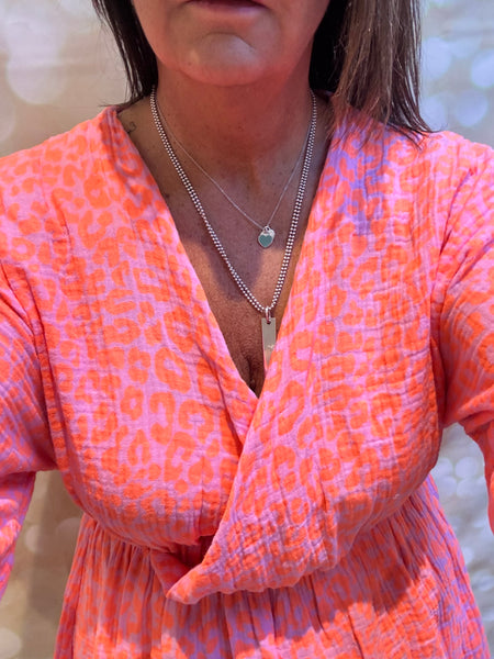 Neon wrap over playsuit