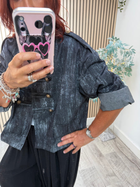 Zeta Otto Denim Military Jacket