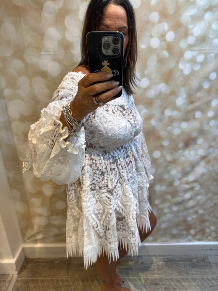 Studio Bardot Long Sleeve  Lace  Dress
