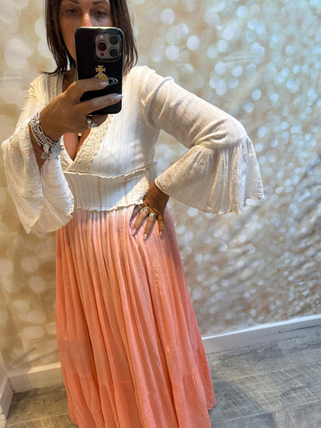 Ombre Cheesecloth Maxi Dress