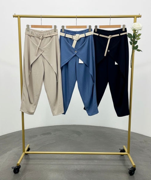 Dressy Wrap Front Trousers