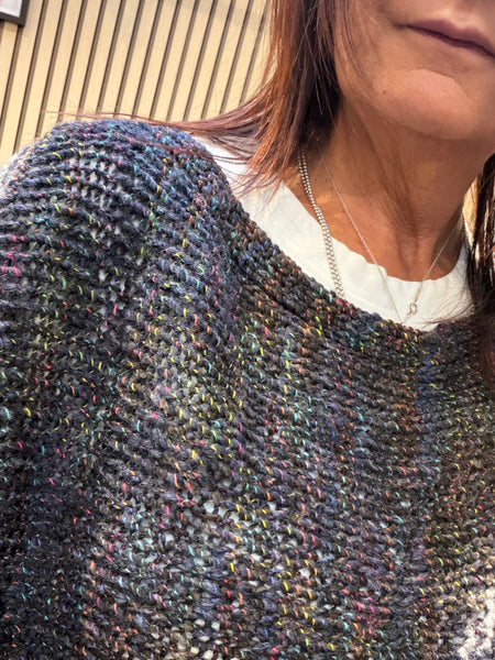 2 in 1 Overlay Popcorn Chunky Knit Jumper