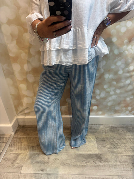 Linen mix Palazzo  trousers