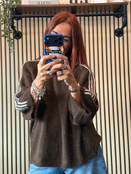 Striped sleeve Jumper
